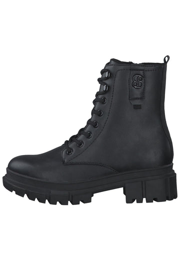s.Oliver Stiefelette Lederimitat Schwarz - surf4shoes