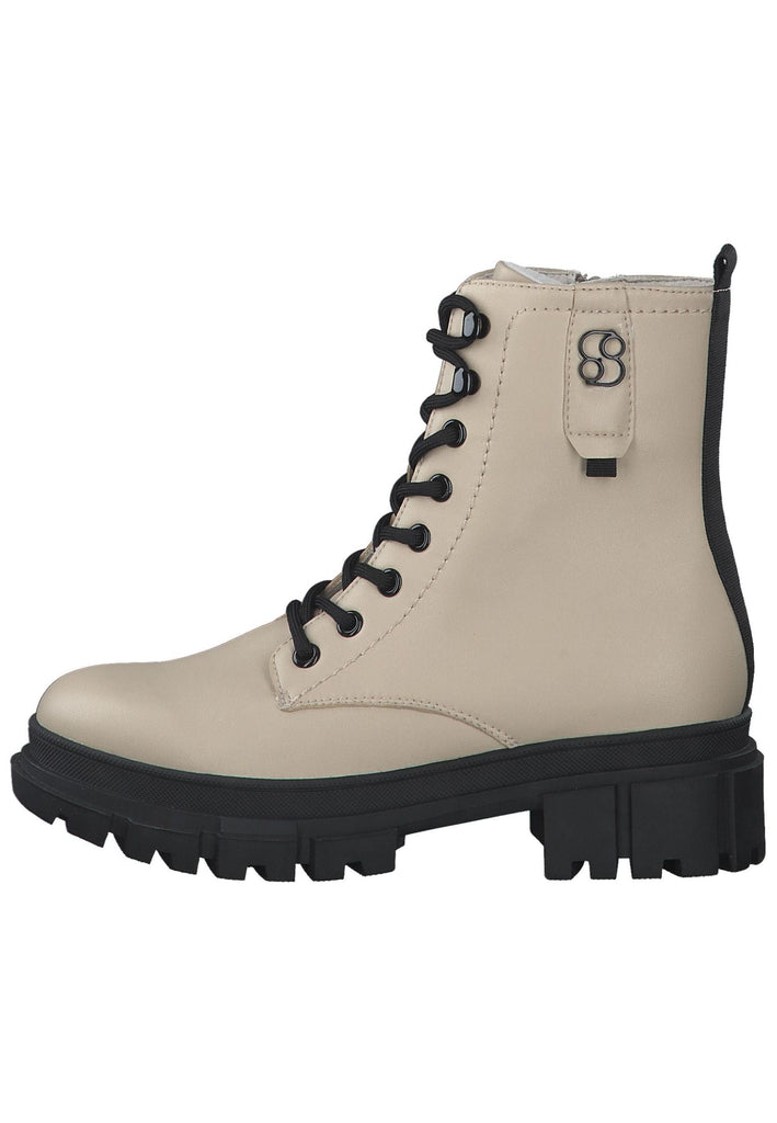 s.Oliver Stiefelette Lederimitat Beige - surf4shoes