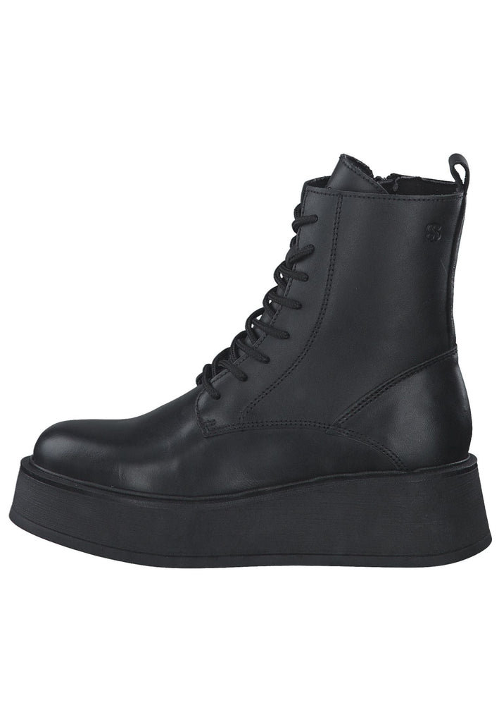 s.Oliver Stiefelette Leder Schwarz - surf4shoes