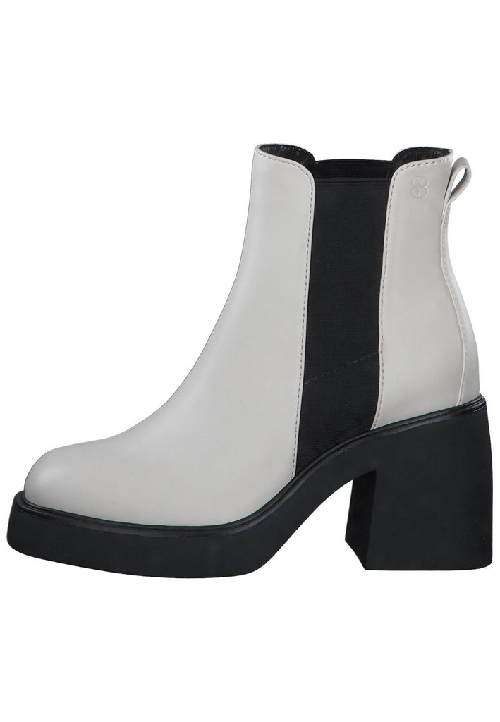 s.Oliver Stiefelette Lederimitat Weiß - surf4shoes