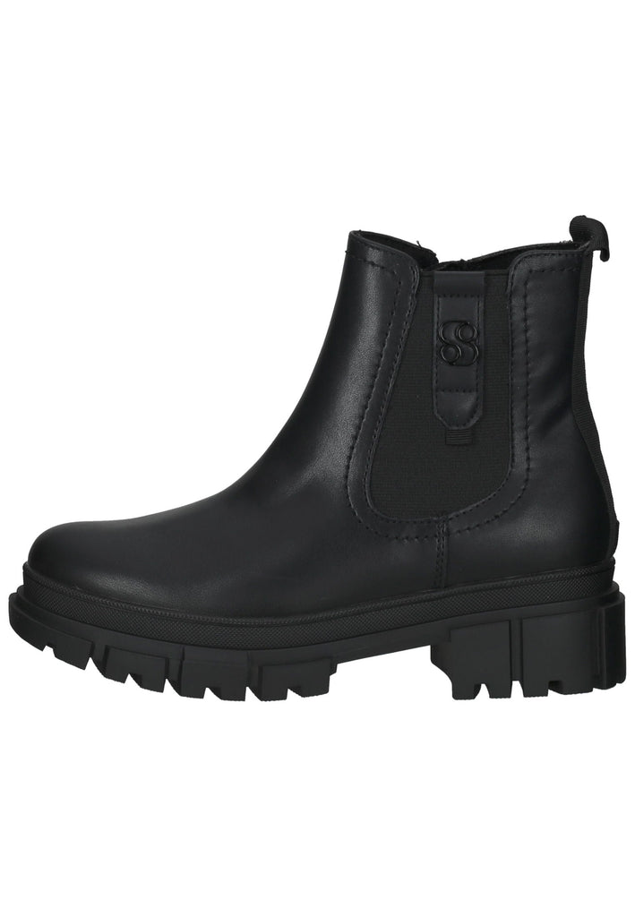 s.Oliver Stiefelette Lederimitat/Textil Schwarz - surf4shoes