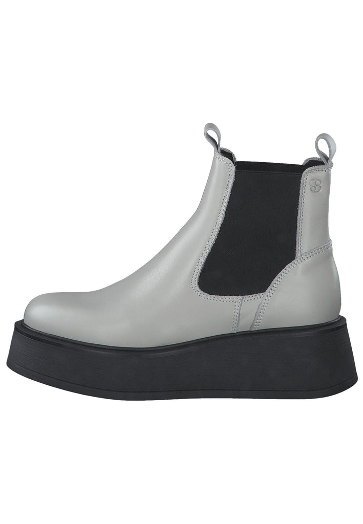 s.Oliver Stiefelette Leder Hellgrau - surf4shoes