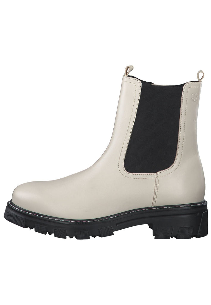 s.Oliver Stiefelette Leder/Textil Weiß - surf4shoes