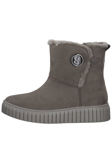 s.Oliver Stiefelette Textil Taupe Warmfutter - surf4shoes