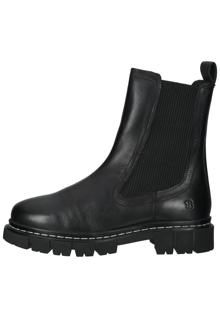 s.Oliver Stiefelette Leder/Textil Schwarz Warmfutter - surf4shoes