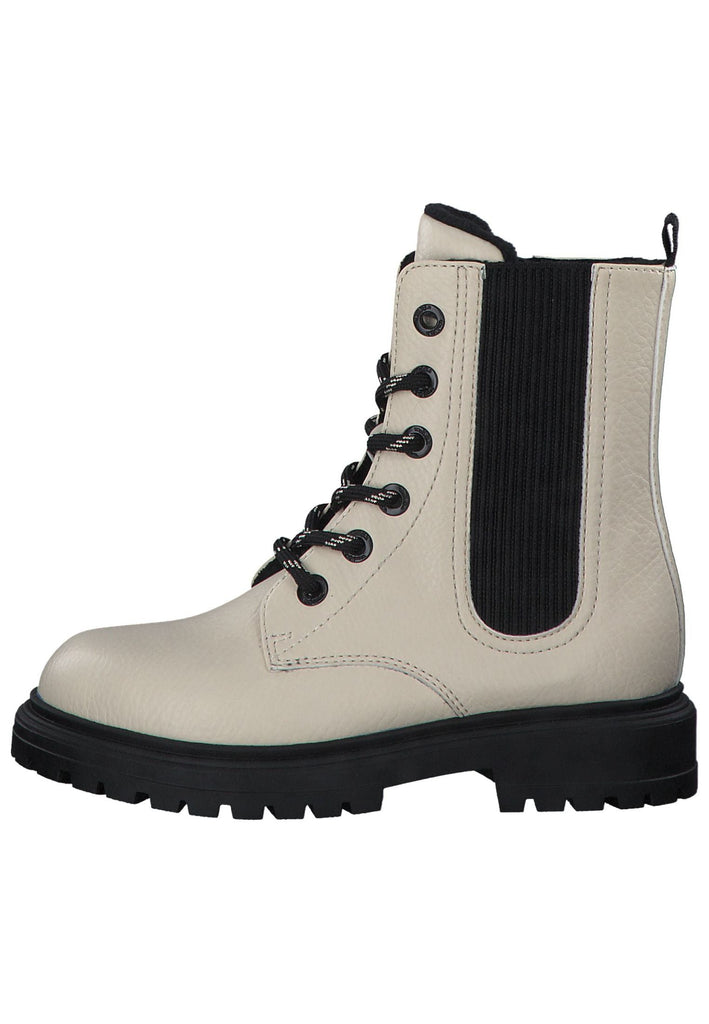 s.Oliver Stiefelette Lederimitat Cream - surf4shoes