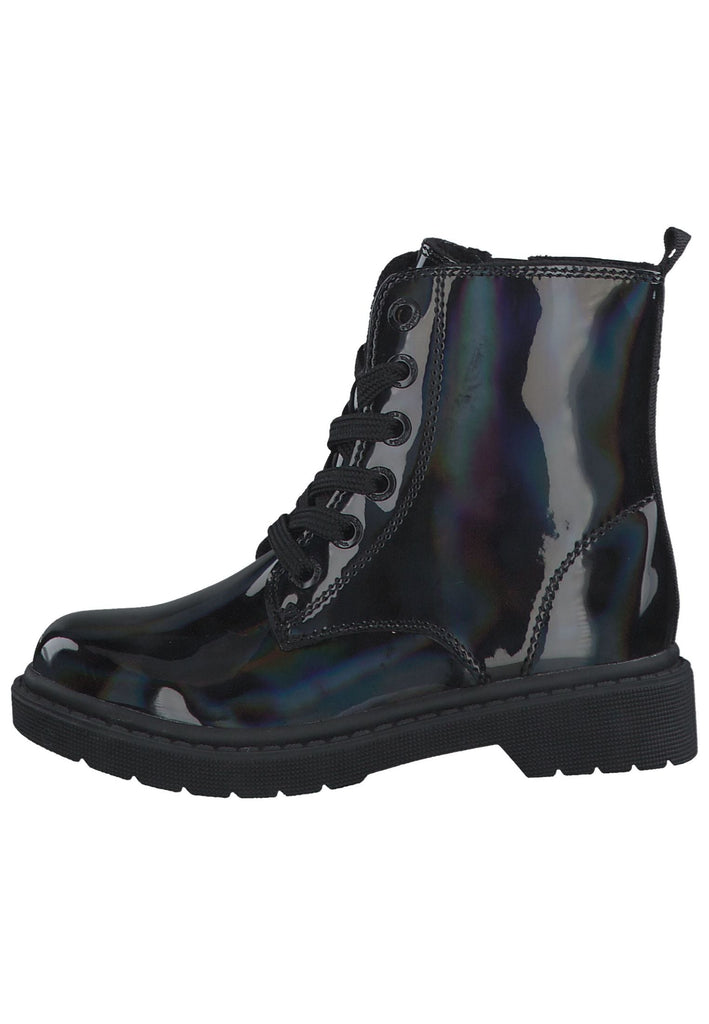 s.Oliver Stiefelette Lederimitat Schwarz Lack - surf4shoes