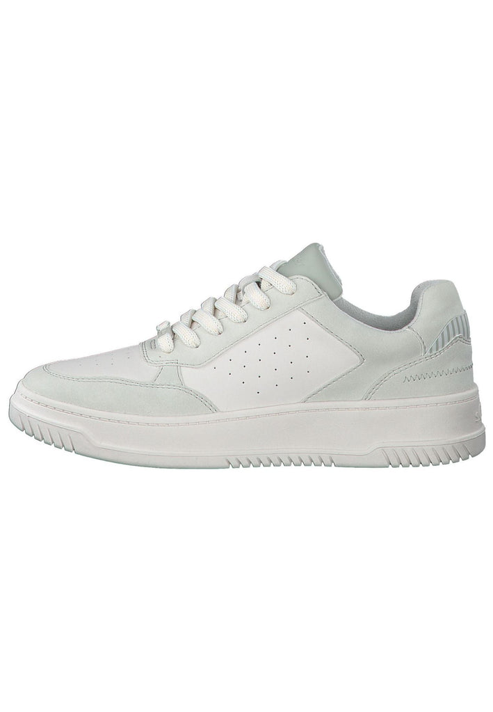 s.Oliver Sneaker Lederimitat Weiß/Grün - surf4shoes