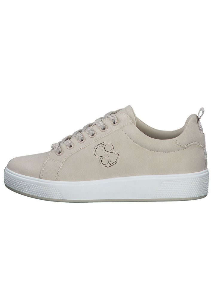 s.Oliver Sneaker Lederimitat Beige - surf4shoes