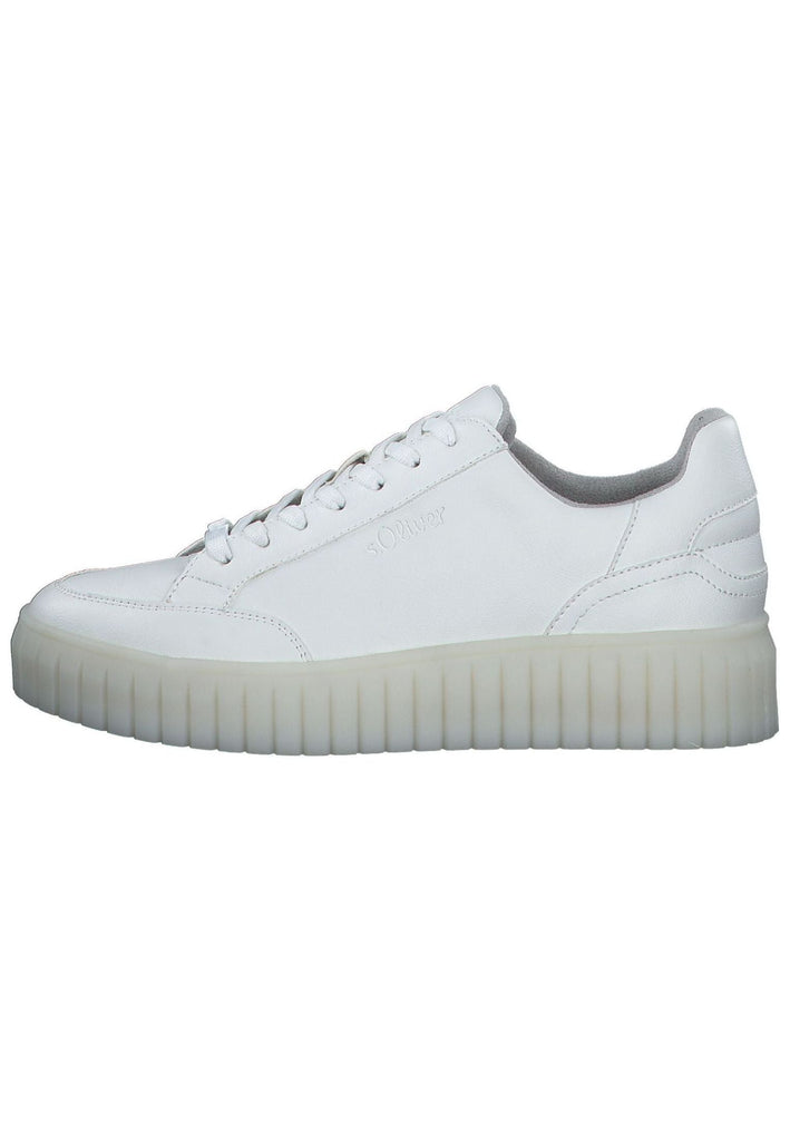 s.Oliver Sneaker Lederimitat Weiß - surf4shoes