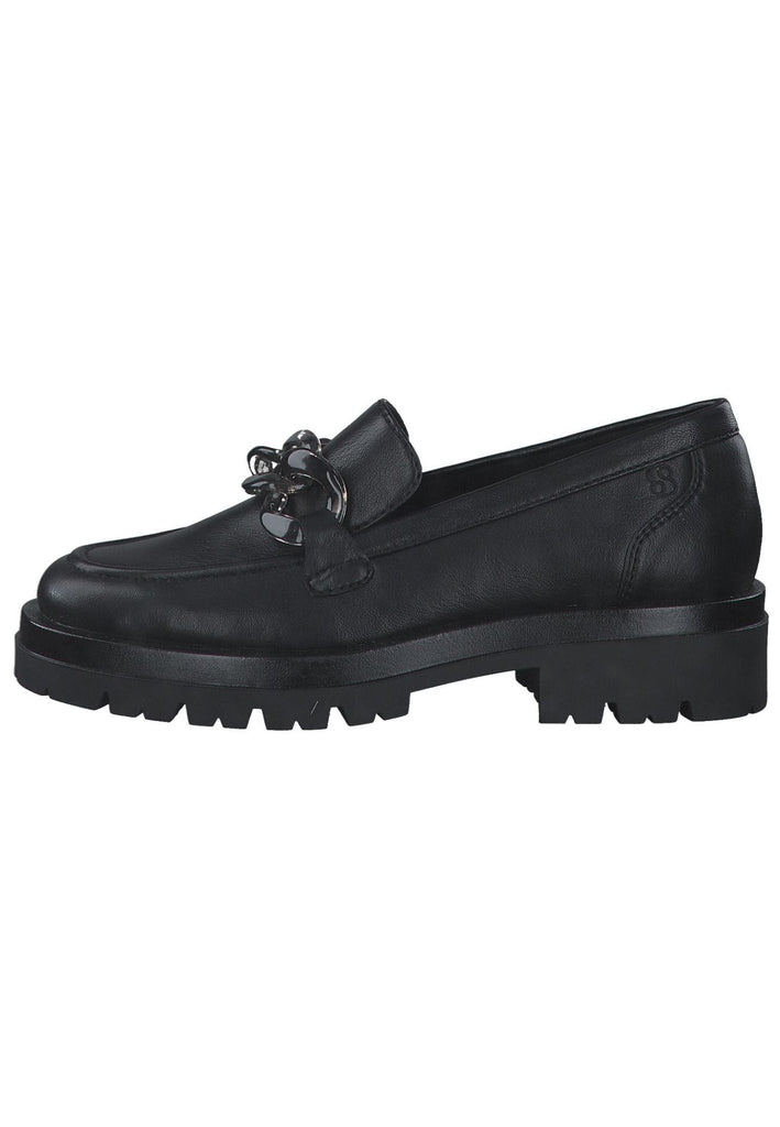 s.Oliver Slipper Lederimitat Schwarz - surf4shoes