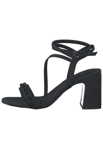s.Oliver Sandalen Lederimitat Schwarz - surf4shoes