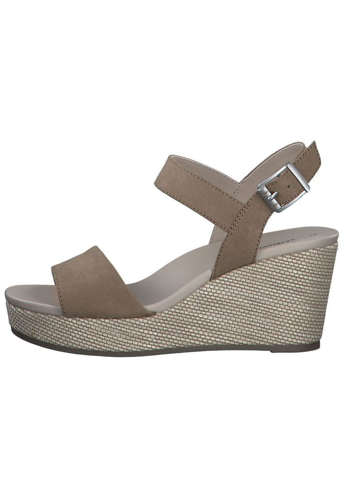 s.Oliver Sandalen Textil Taupe - surf4shoes