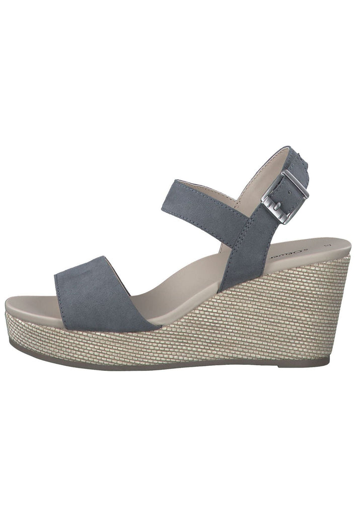 s.Oliver Sandalen Textil Blau - surf4shoes