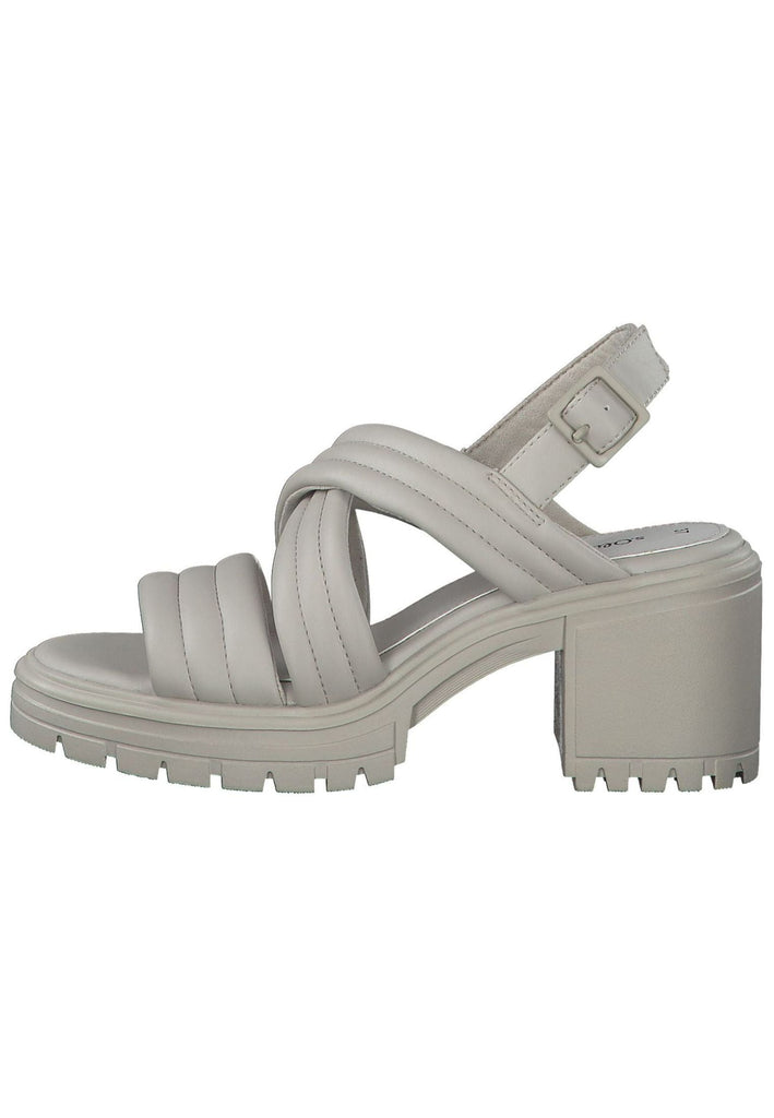 s.Oliver Sandalen Lederimitat Taupe - surf4shoes