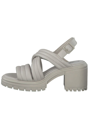 s.Oliver Sandalen Lederimitat Taupe - surf4shoes