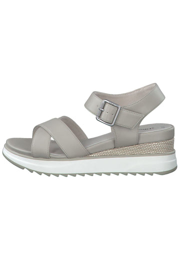 s.Oliver Sandalen Lederimitat Hellgrau - surf4shoes