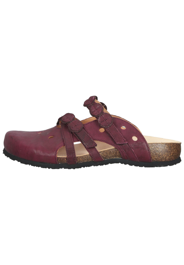 Think! Pantoletten Leder Magenta - surf4shoes
