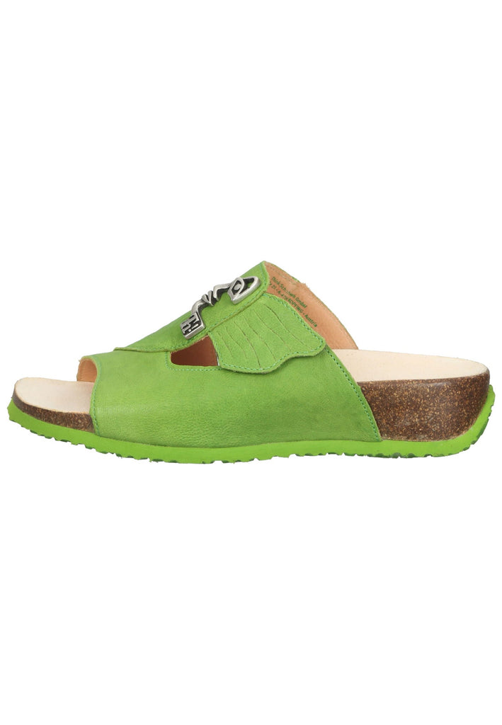 Think! Pantoletten Leder Grün - surf4shoes