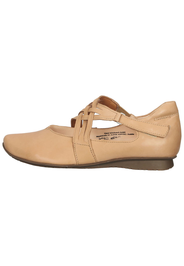 Think! Ballerinas Leder Caramel - surf4shoes