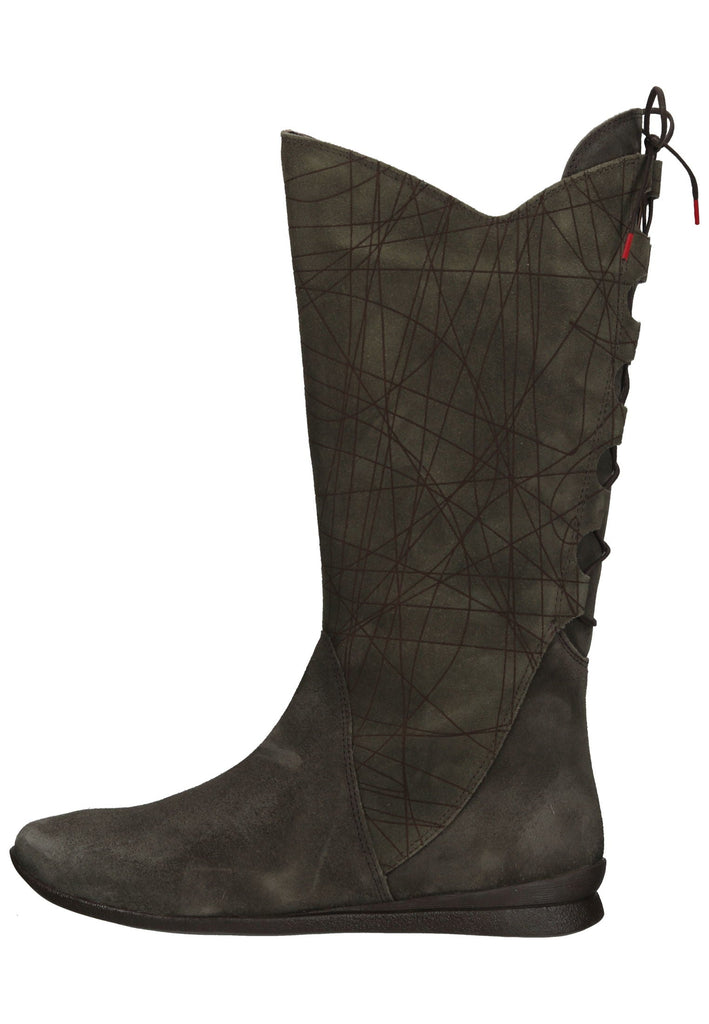 Think! Stiefel Veloursleder Olive - surf4shoes
