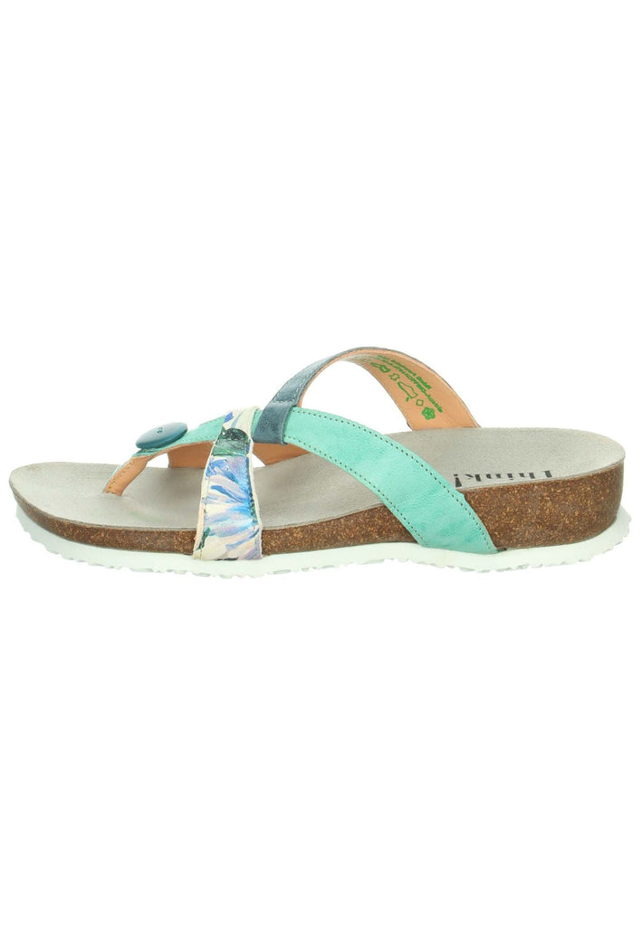 Think! Pantoletten Leder Türkis - surf4shoes