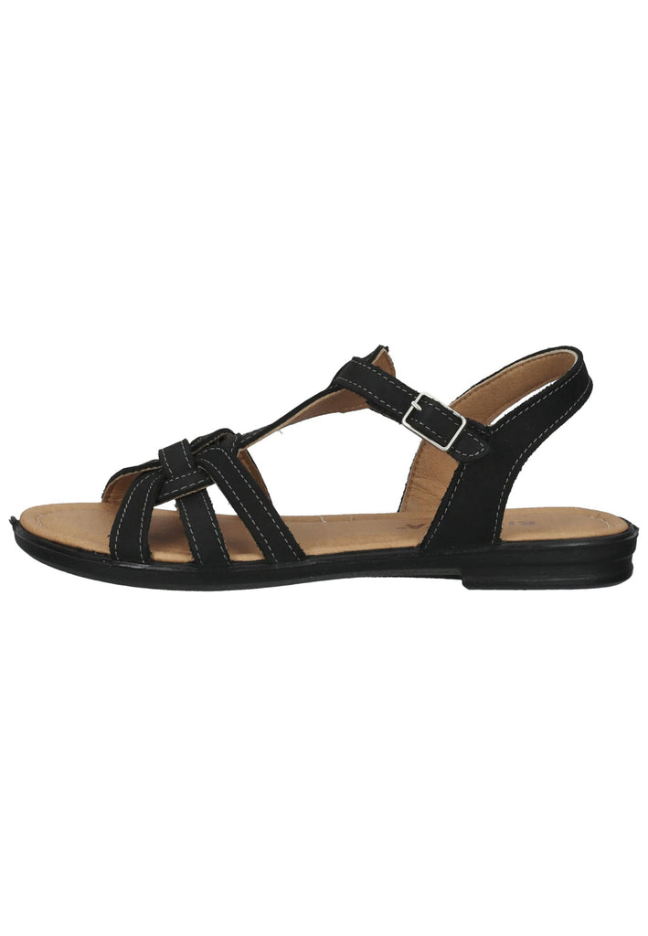 Ricosta Sandalen Nubukleder Schwarz - surf4shoes