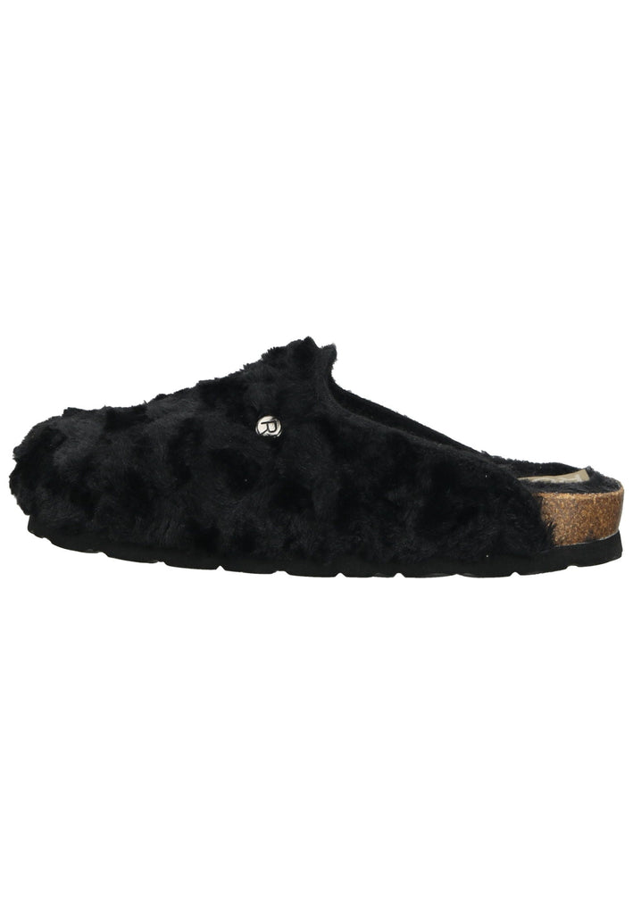 Rohde Hausschuhe Textil Schwarz Warmfutter - surf4shoes