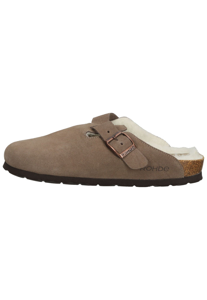 Rohde Hausschuhe Veloursleder Cuoio Warmfutter - surf4shoes