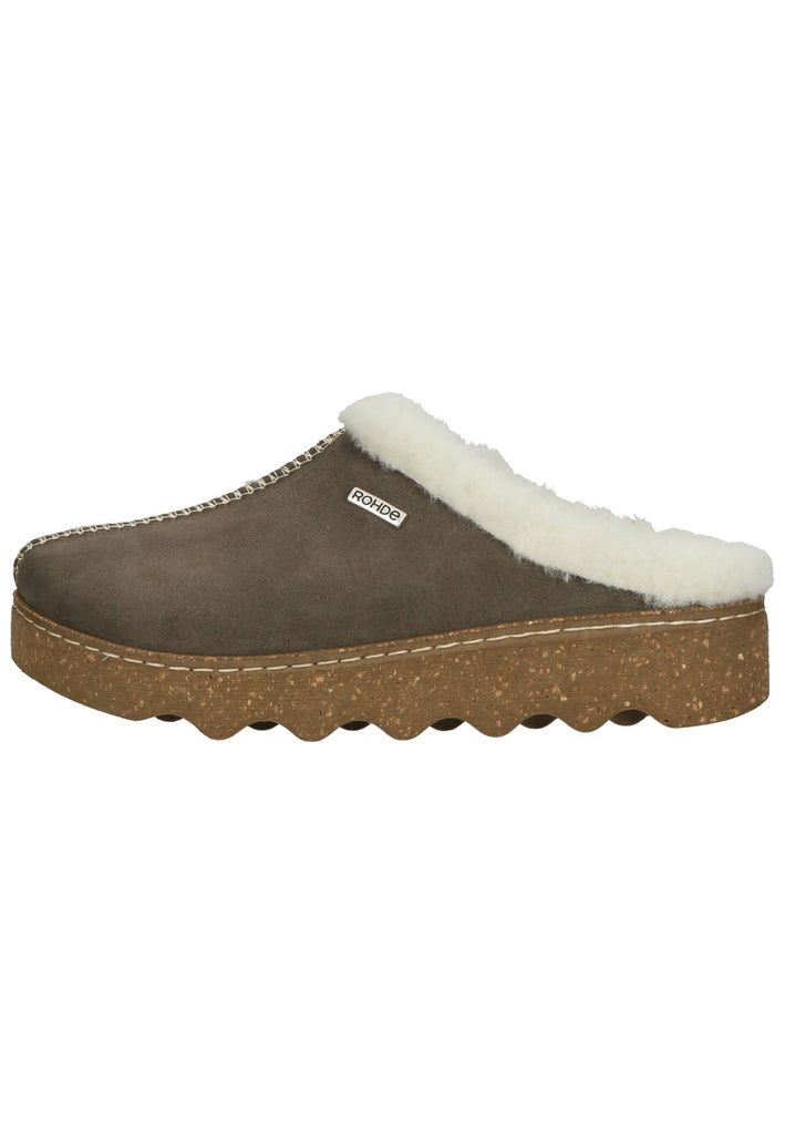 Rohde Hausschuhe Leder Erde Warmfutter - surf4shoes