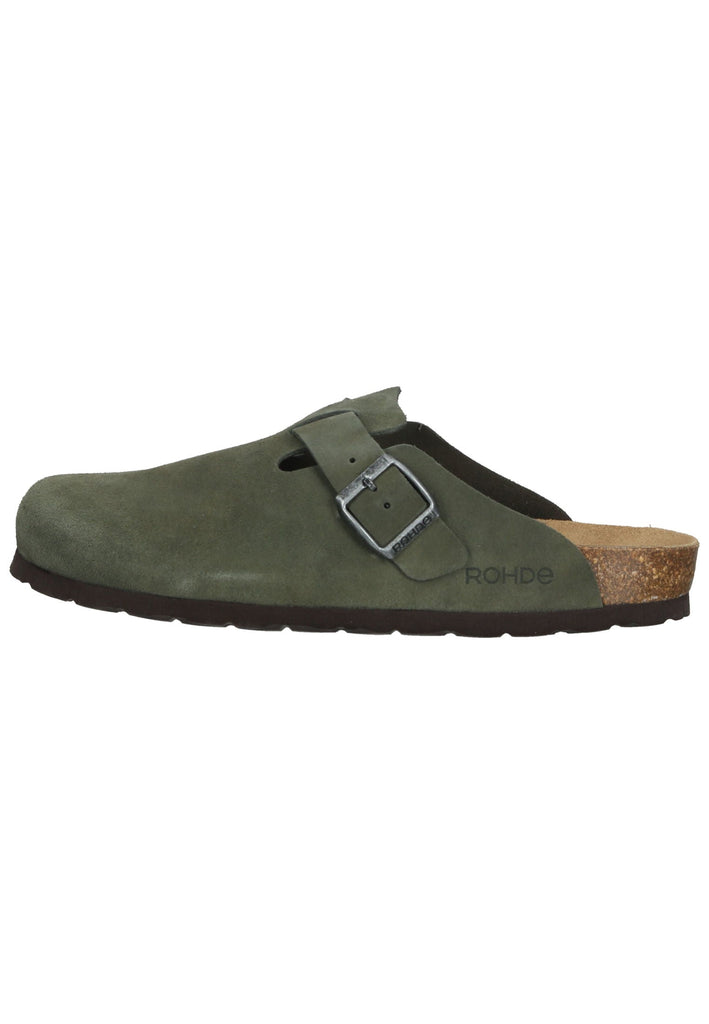 Rohde Hausschuhe Leder Olive - surf4shoes