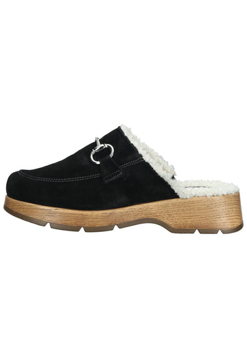 Rohde Hausschuhe Veloursleder Schwarz Warmfutter - surf4shoes