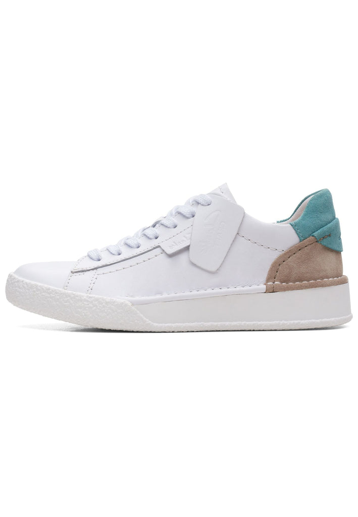 Clarks Sneaker Leder Weiß - surf4shoes