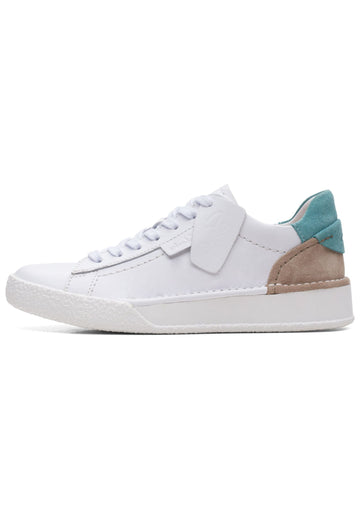 Clarks Sneaker Leder Weiß - surf4shoes