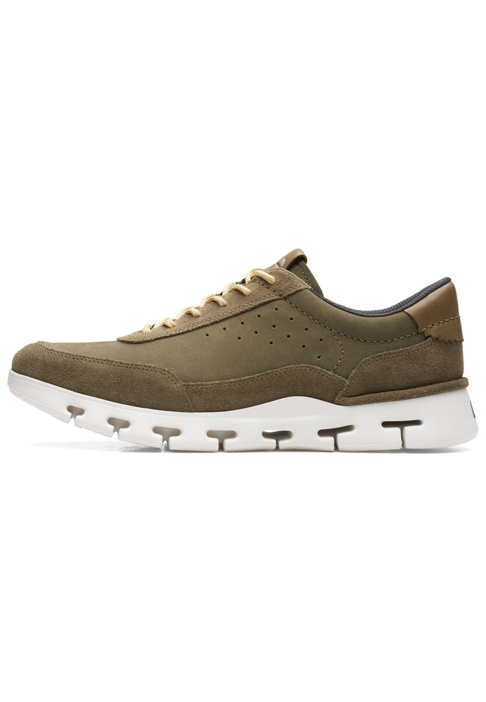 Clarks Sneaker Nubukleder Dunkelgrün - surf4shoes