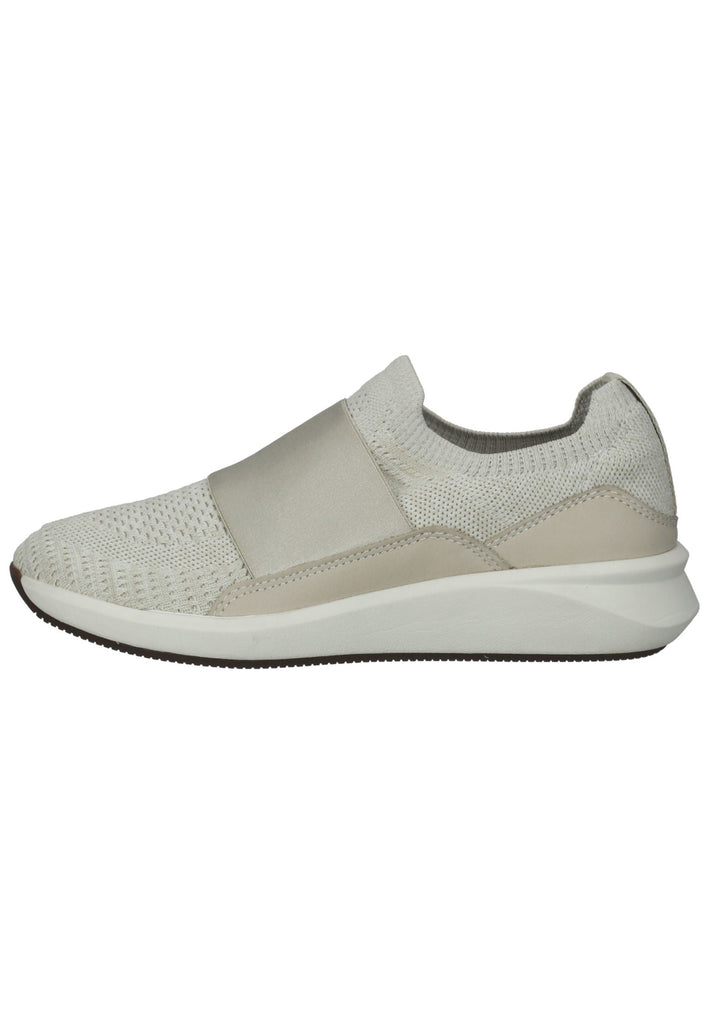 Clarks Slipper Lederimitat/Textil Weiß - surf4shoes