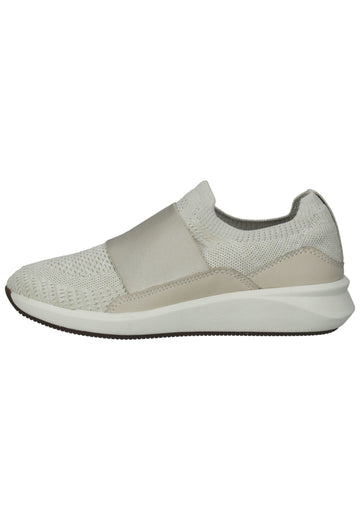 Clarks Slipper Lederimitat/Textil Weiß - surf4shoes