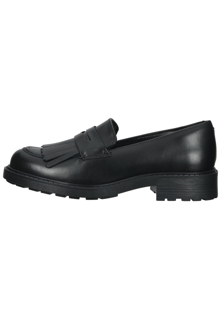 Clarks Slipper Leder Schwarz - surf4shoes