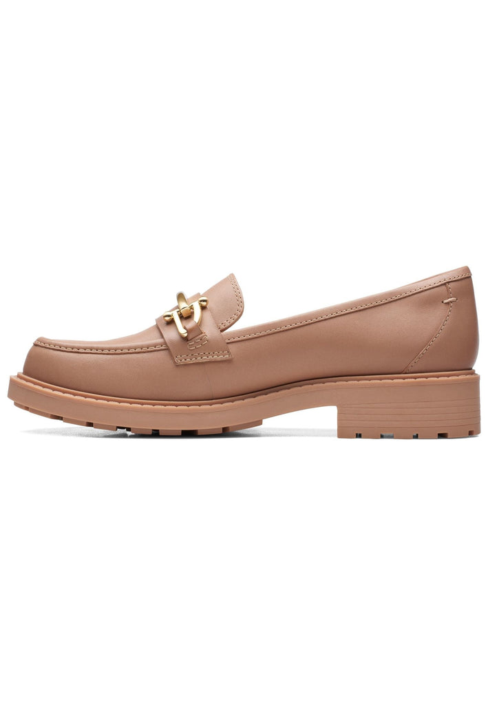 Clarks Slipper Leder Beige - surf4shoes