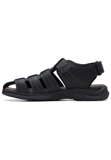 Clarks Sandalen Leder Black - surf4shoes