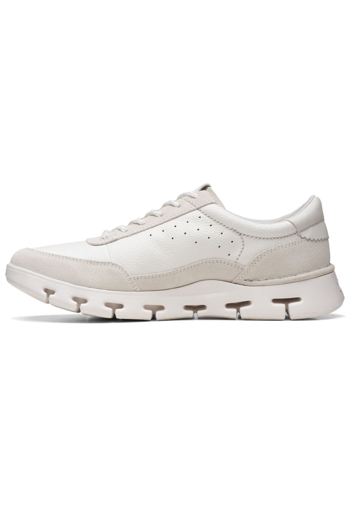 Clarks Sneaker Leder Weiß - surf4shoes