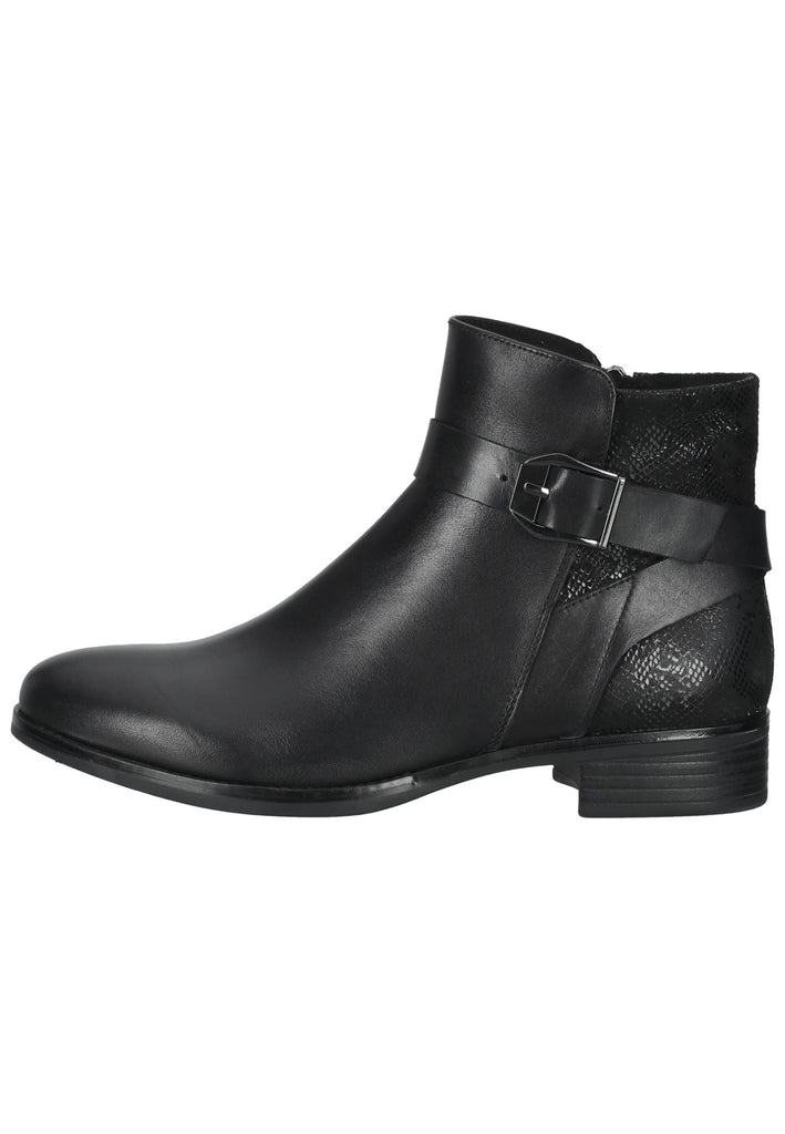 Caprice Stiefelette Leder Schwarz/Schwarz - surf4shoes