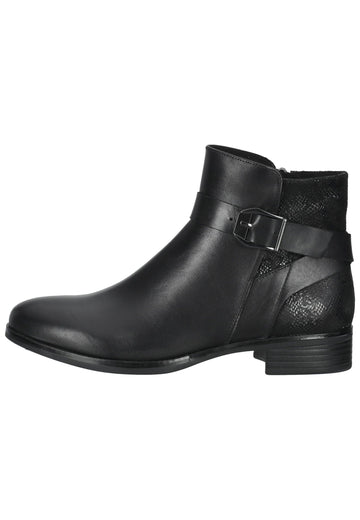 Caprice Stiefelette Leder Schwarz/Schwarz - surf4shoes
