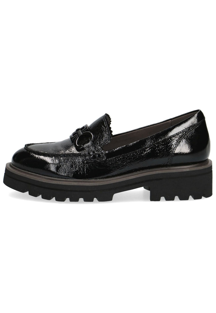 Caprice Slipper Leder Schwarz Lack - surf4shoes