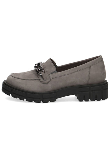 Caprice Slipper Leder Dunkelgrau - surf4shoes