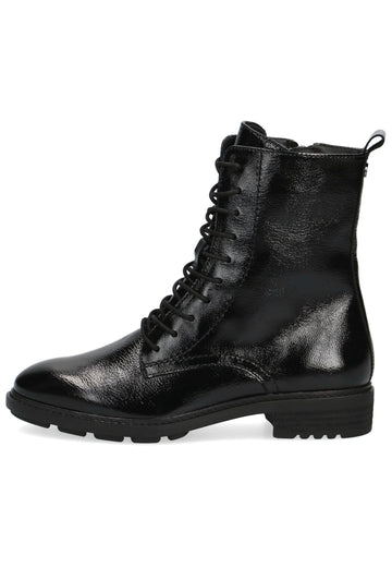 Caprice Stiefelette Leder Schwarz Lack - surf4shoes