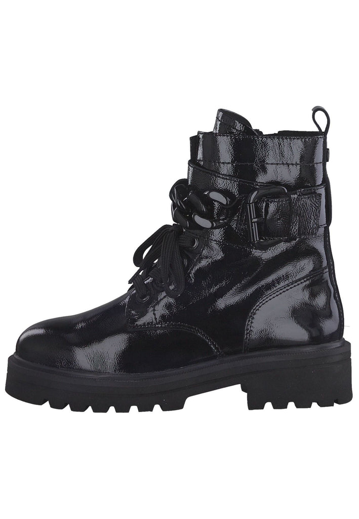 Caprice Stiefelette Leder Schwarz Lack - surf4shoes
