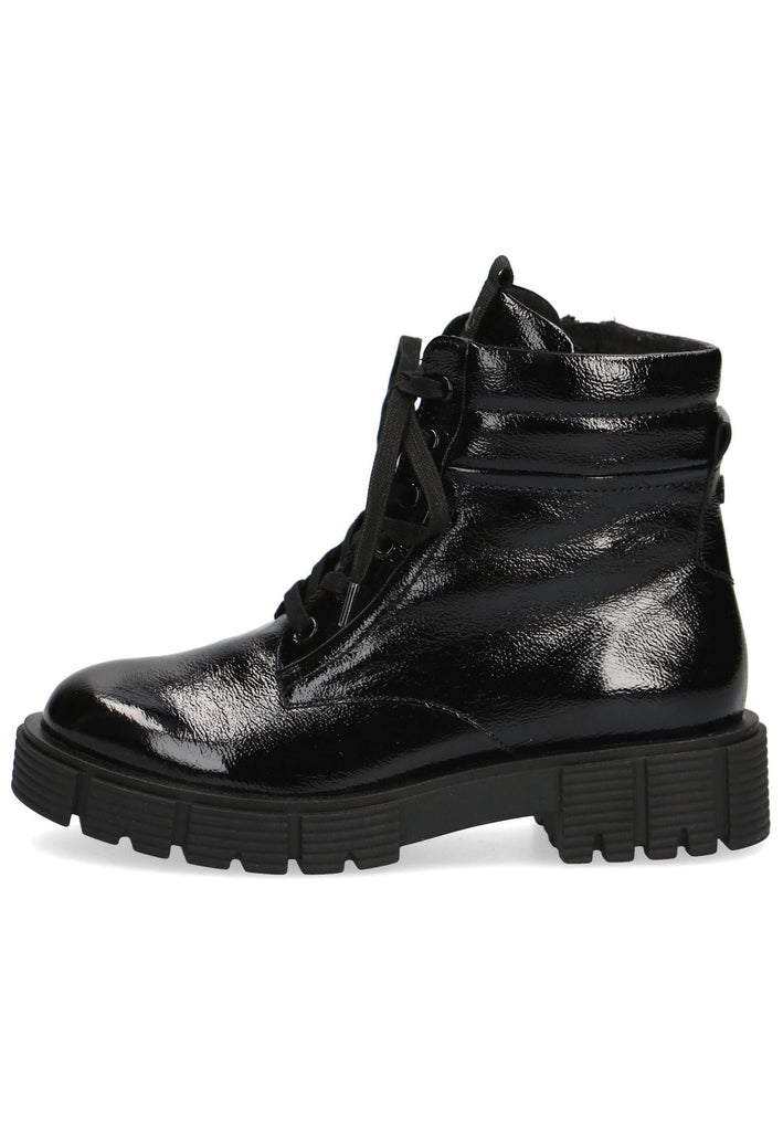 Caprice Stiefelette Leder Schwarz Lack - surf4shoes