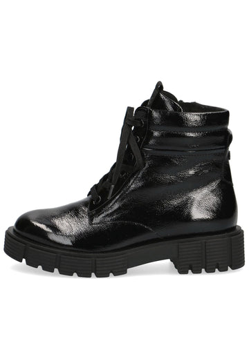 Caprice Stiefelette Leder Schwarz Lack - surf4shoes