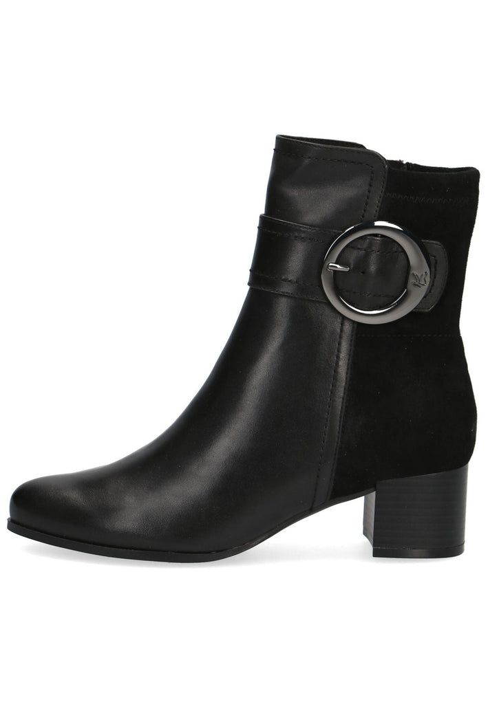 Caprice Stiefelette Leder/Textil Schwarz Kombi - surf4shoes